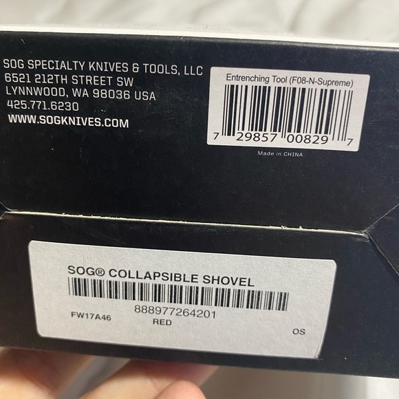 Supreme x Sog Folding Shovel - Picture 3 of 4